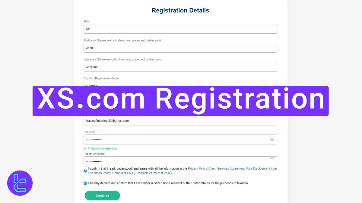 XS.com Registration 2025 [3-Step Sign-Up + Email Confirmation]