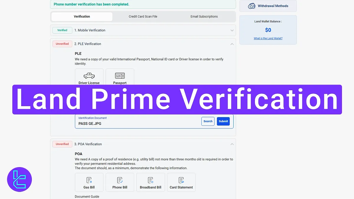 Land Prime Verification 2025 - Passport, ID Card, Driver’s license [3 Steps]