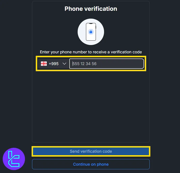 Verifying mobile phone number via SMS on ICM.com