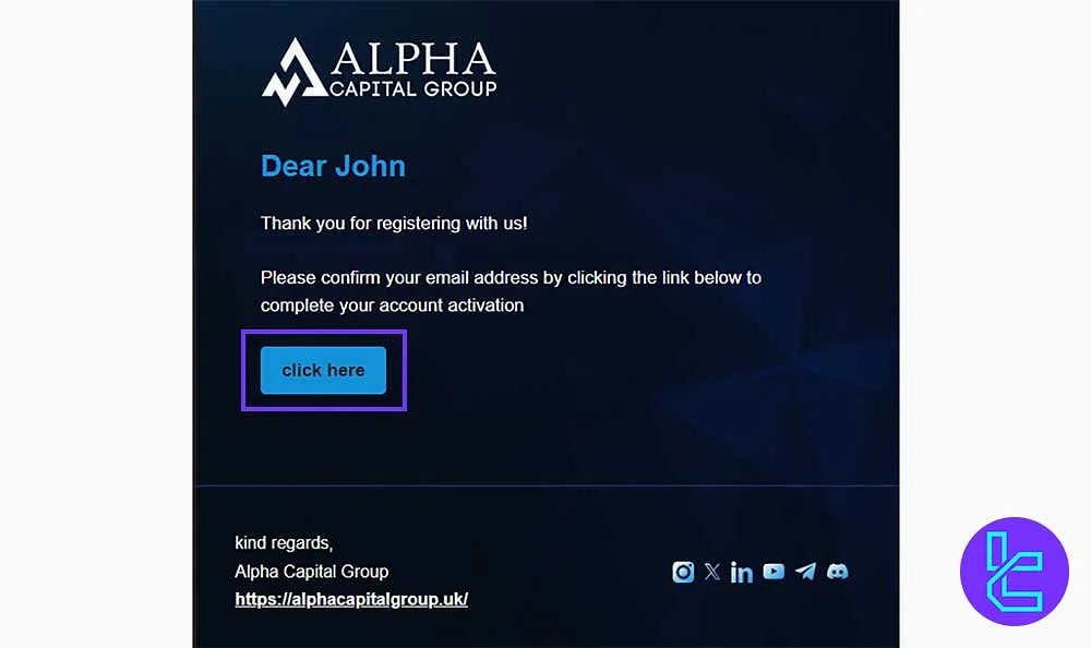 Alpha Capital Group Email Verification Required for Registration