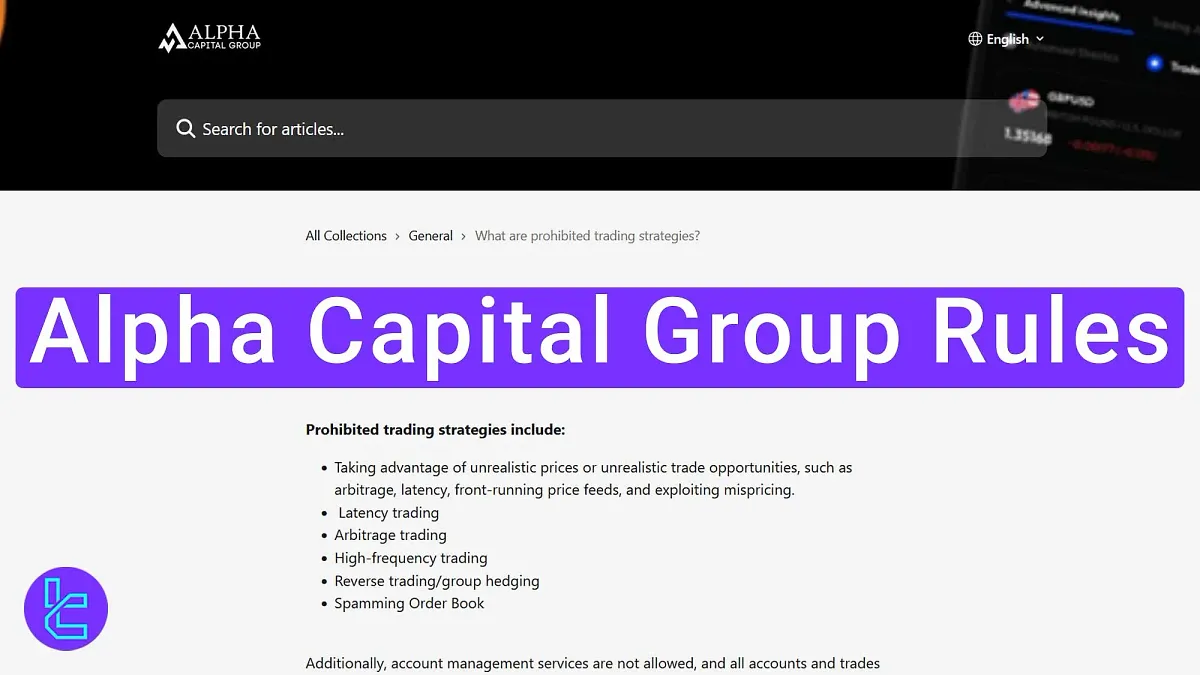 Alpha Capital Group Rules - 1 Trade per Month [EAs Allowed] 2025