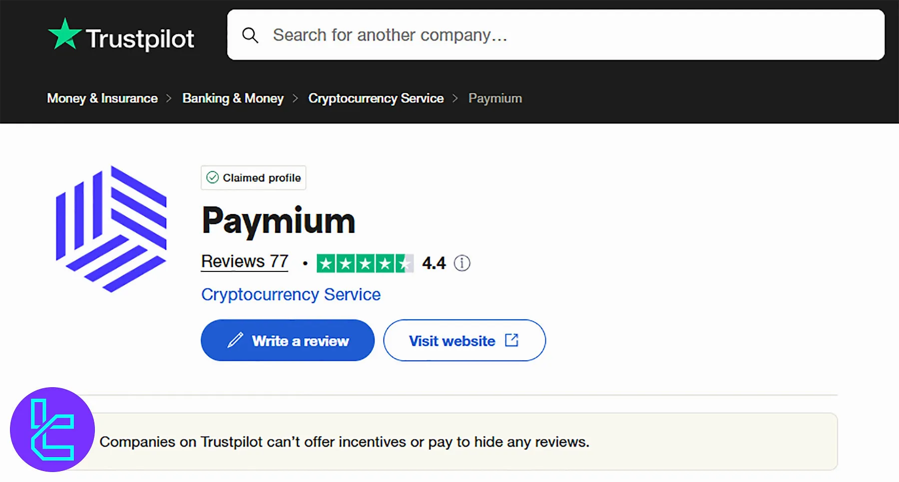 Paymium Trsutpilot
