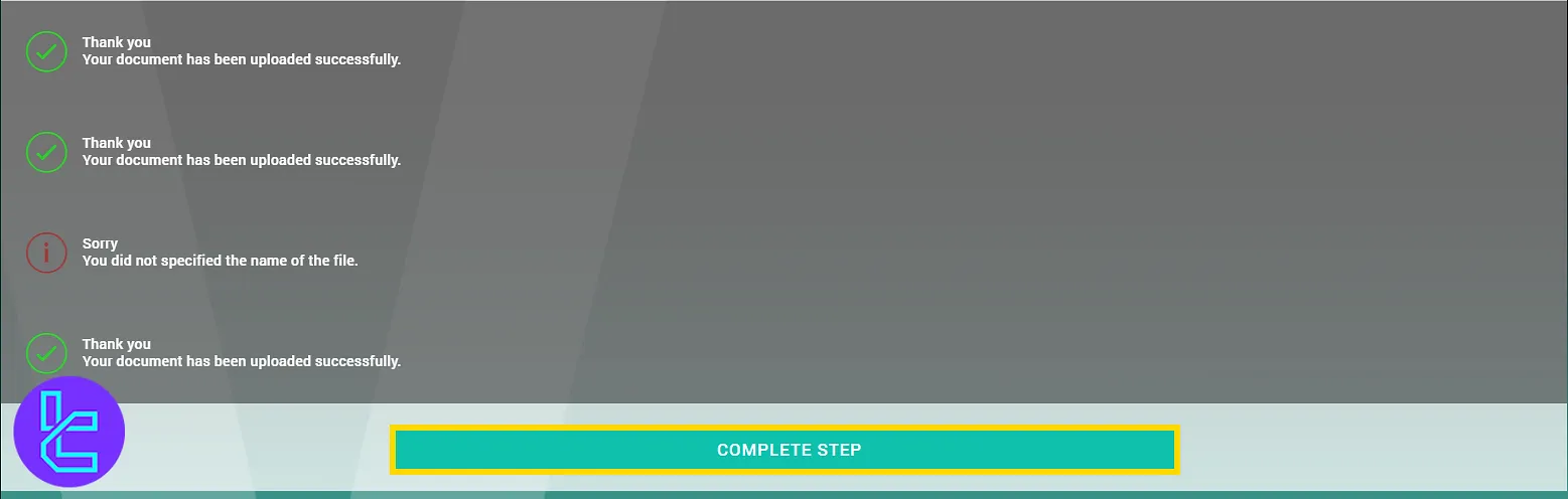 Finalizing the VARIANSE KYC process by clicking on "Complete Setup" on the dashboard