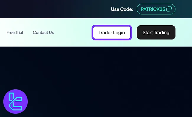 FTUK homepage with access to login section for account creation