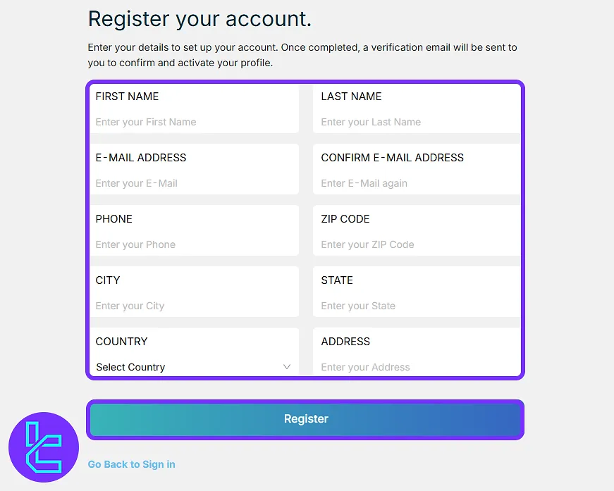FTUK sign-up page