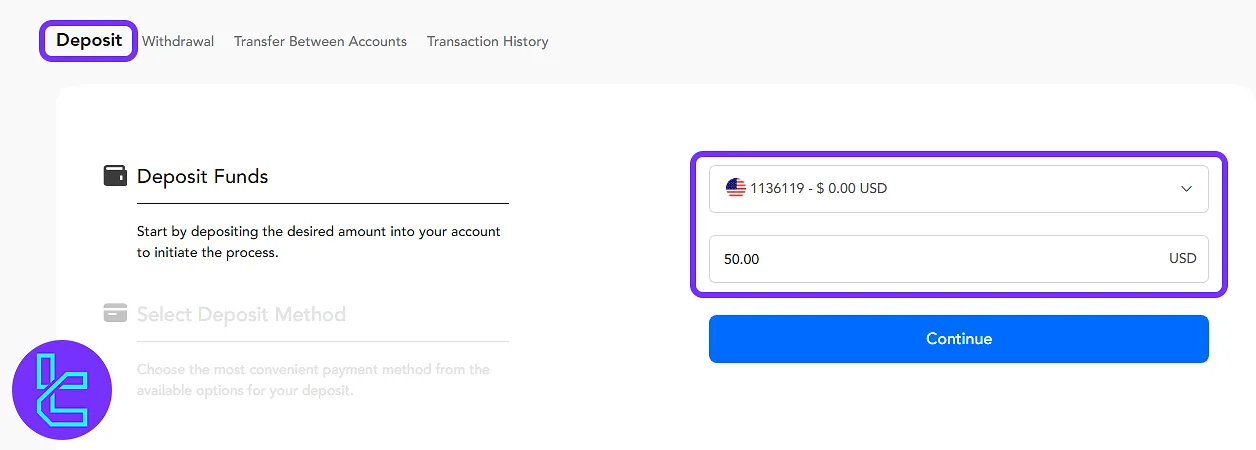 PU Prime ERC20 USDT top-up page