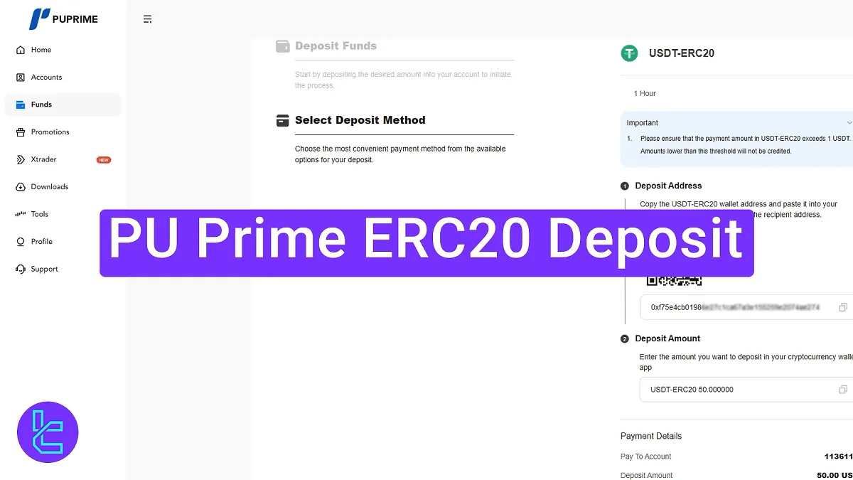 PU Prime ERC20 Deposit 2025 [Minimum Payment Amount of $1]