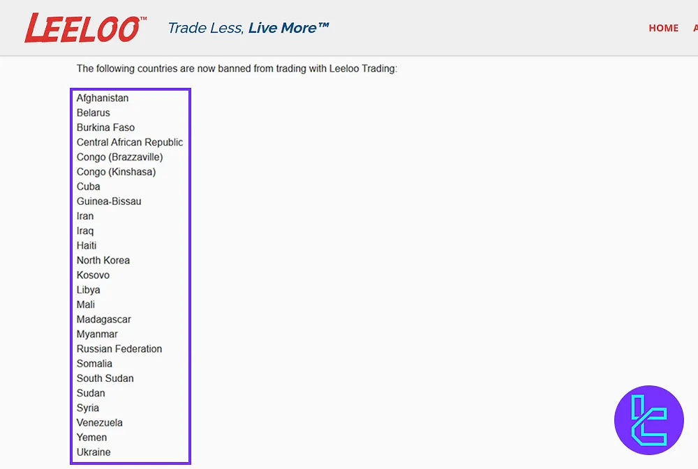 Leeloo Trading Restricted Countries