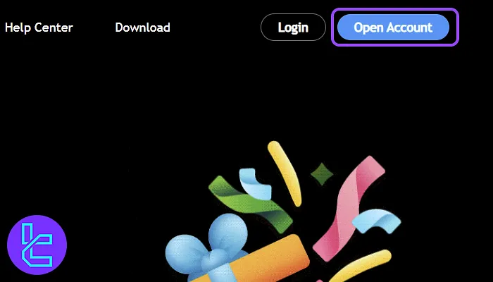 XTrend account opening button on the landing page