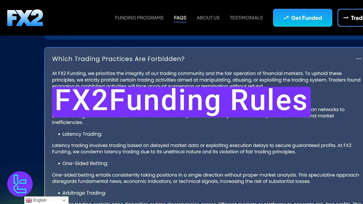 FX2Funding Rules - EAs Allowed, No News Trading [5 min B/A] 2025