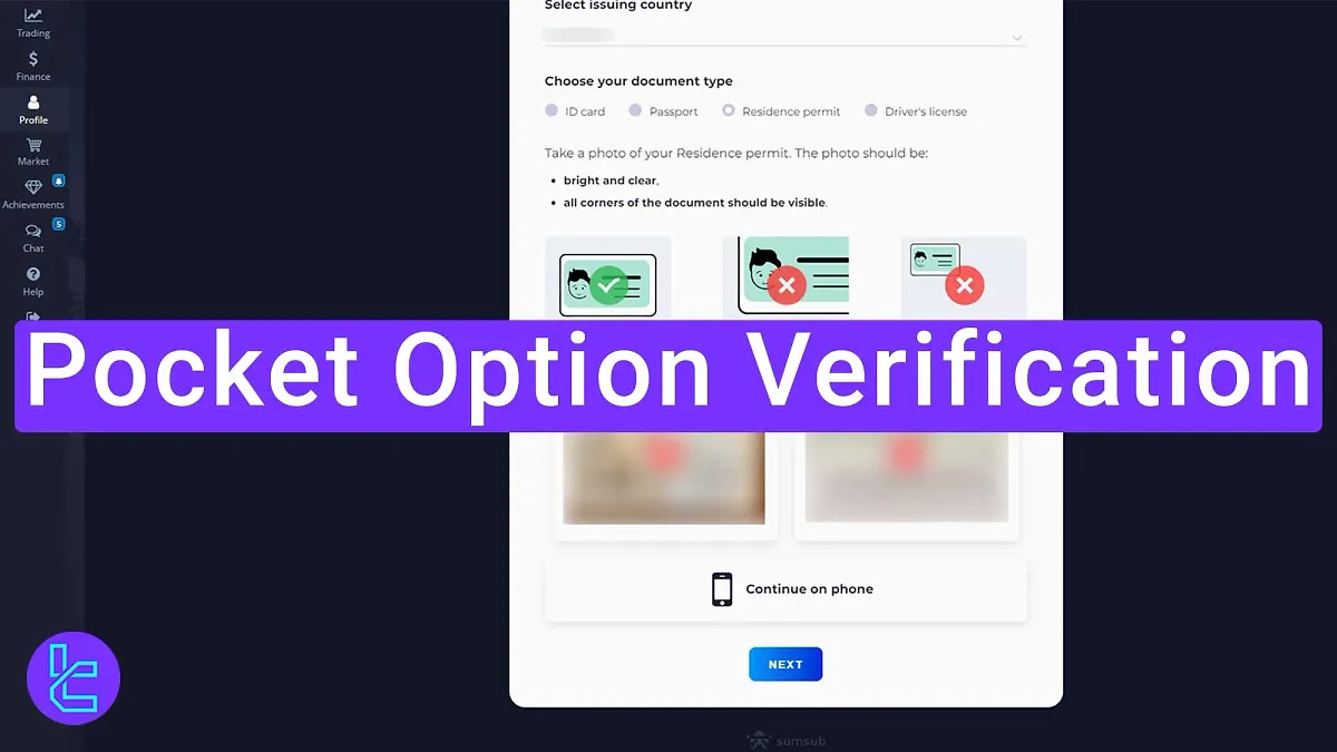 Pocket Option Verification [ID Cards, Selfie] 2025