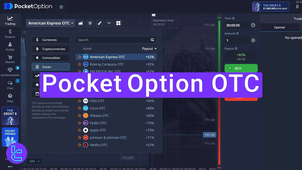 Pocket Option OTC - Crypto, Indices, Stocks [24/7] 2025