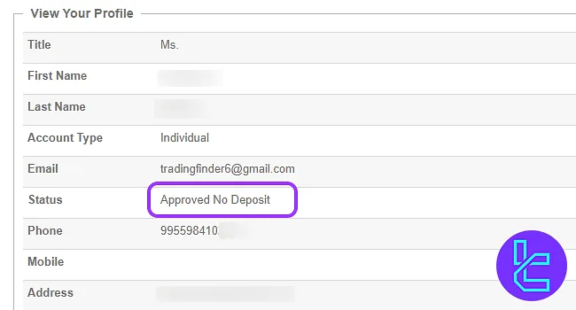 Yadix account approval status
