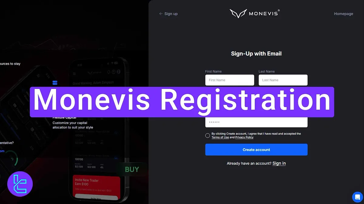 Monevis Registration - Sign Up with Email [2 Steps] 2025