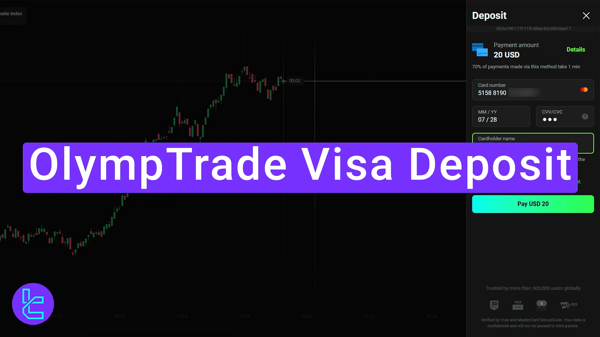 OlympTrade Visa/Mastercard funding process