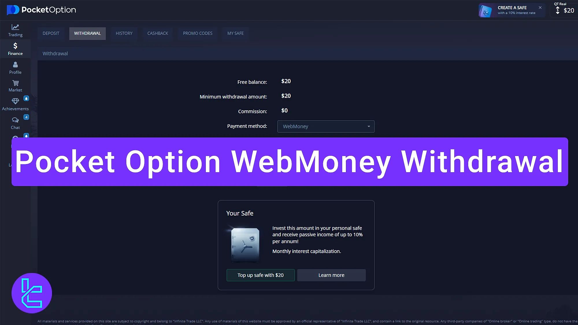 Pocket Option Withdrawal 2026 Guide- WebMoney Transfer