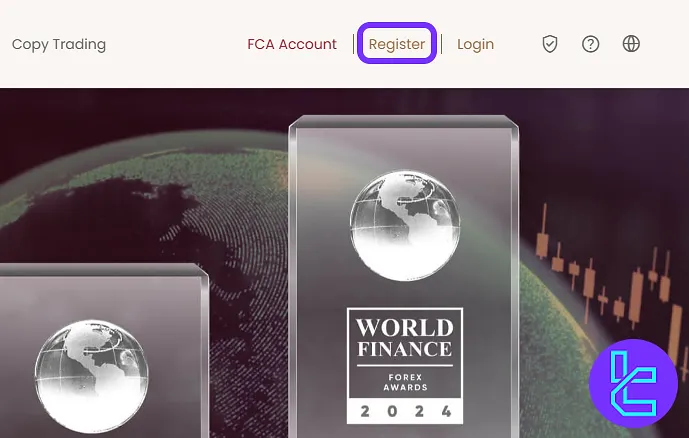 EBC Financial Group sign-up section for opening a trading account