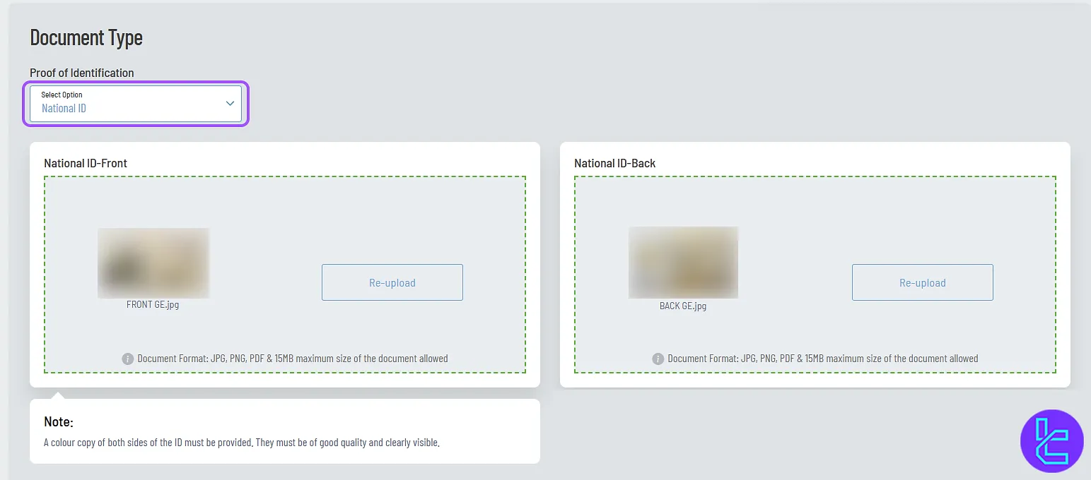 Exclusive Markets KYC identity approval document upload