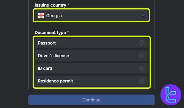 Uploading an ID for BLACKWELL GLOBAL KYC