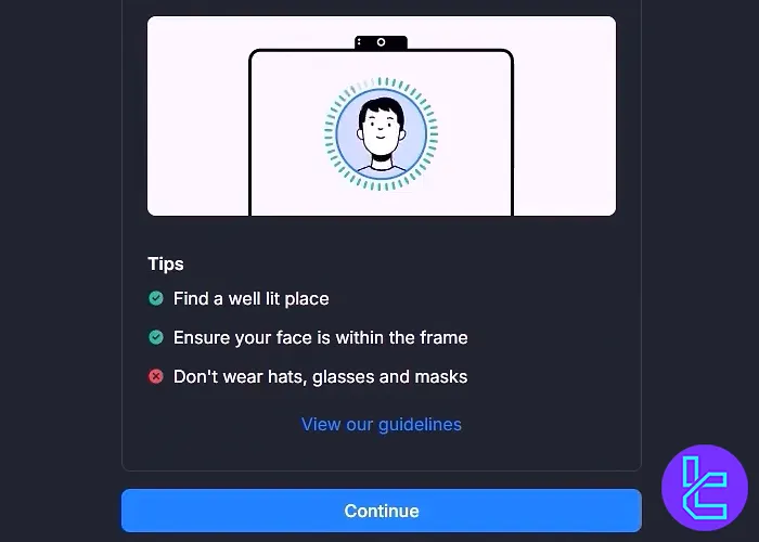 Taking a selfie for BLACKWELL GLOBAL authentication using a webcam