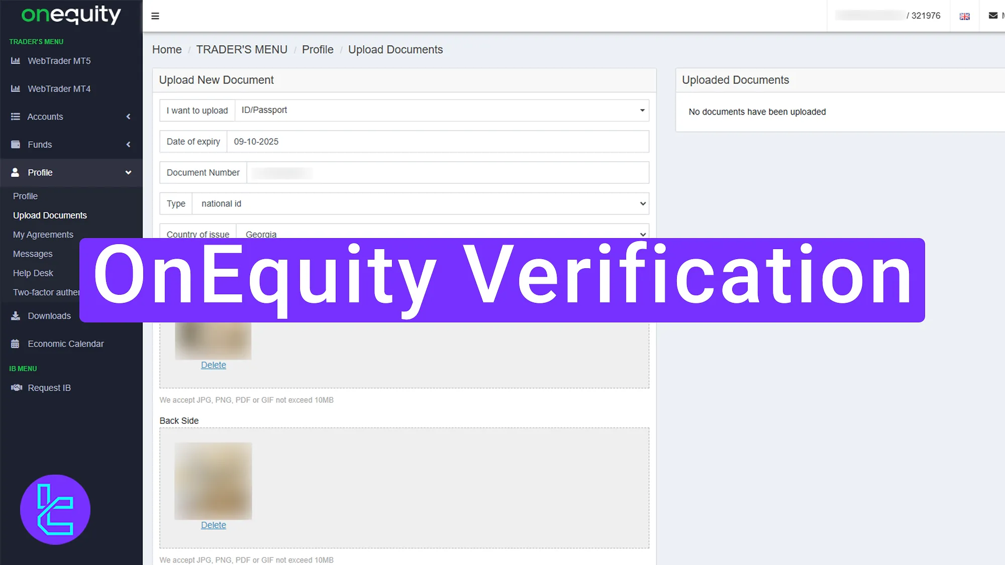OnEquity KYC process
