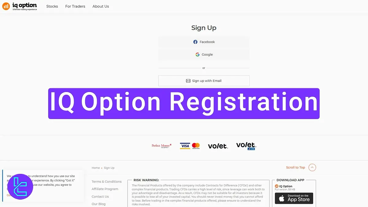 IQ Option Registration 2025 - Email, Password (International Branch)
