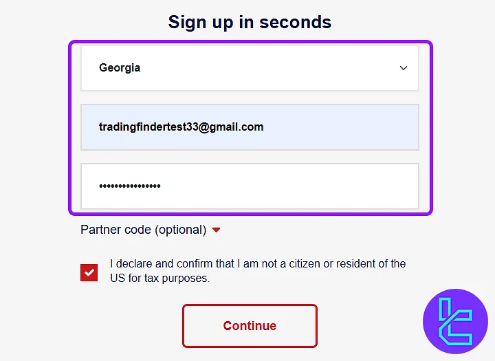 Xlibre signup form