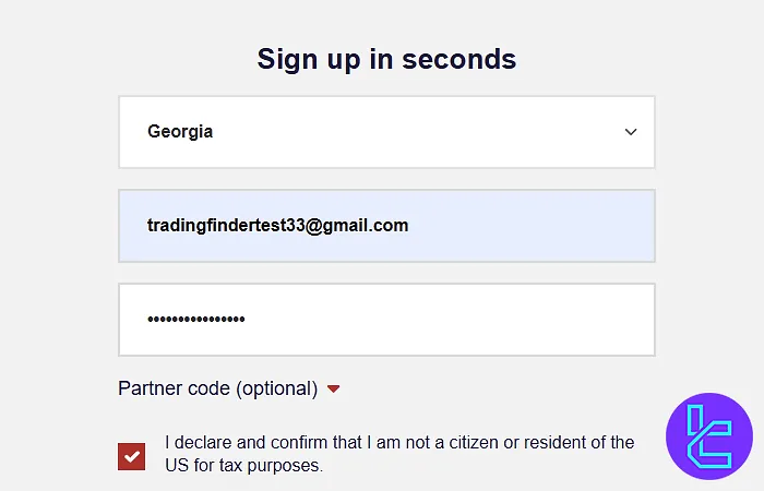 XLibre sign-up form