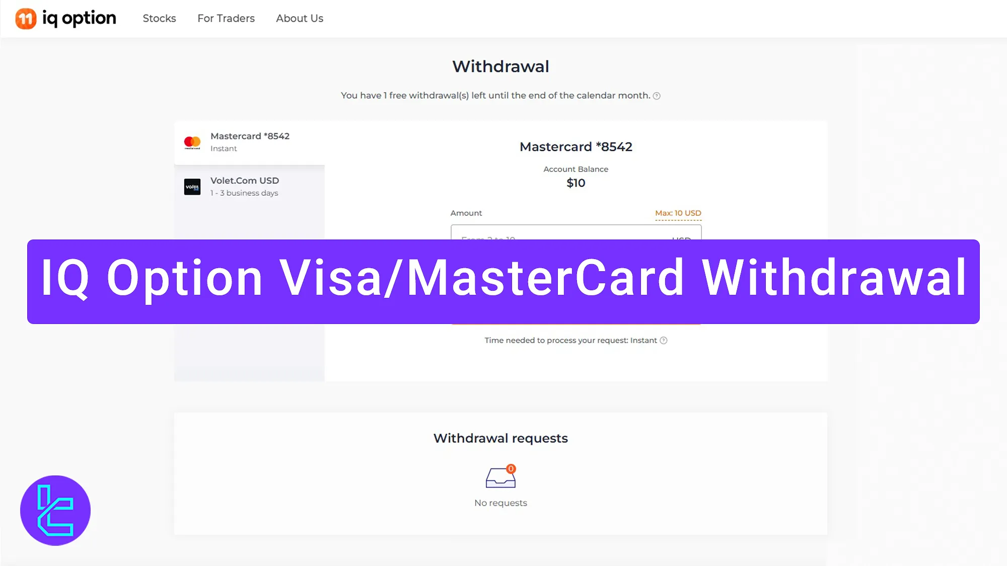 IQ Option MasterCard payout guide