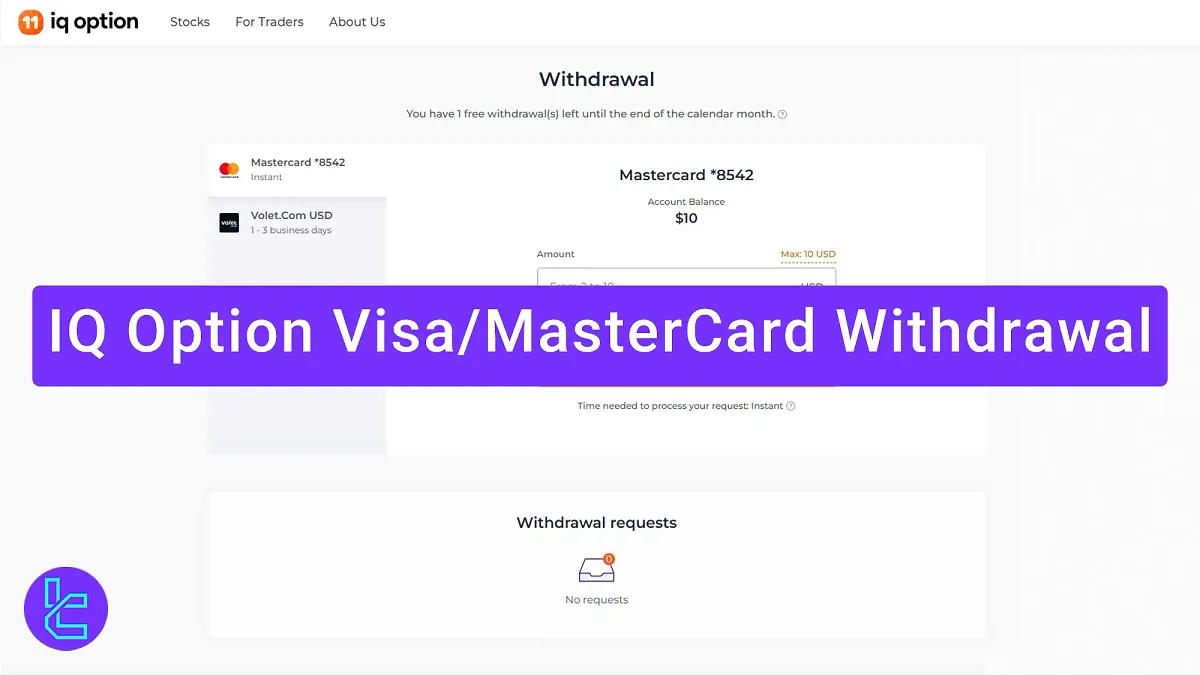 IQ Option Visa/MasterCard Withdrawal 2025 [Minimum Payout Amount $2]