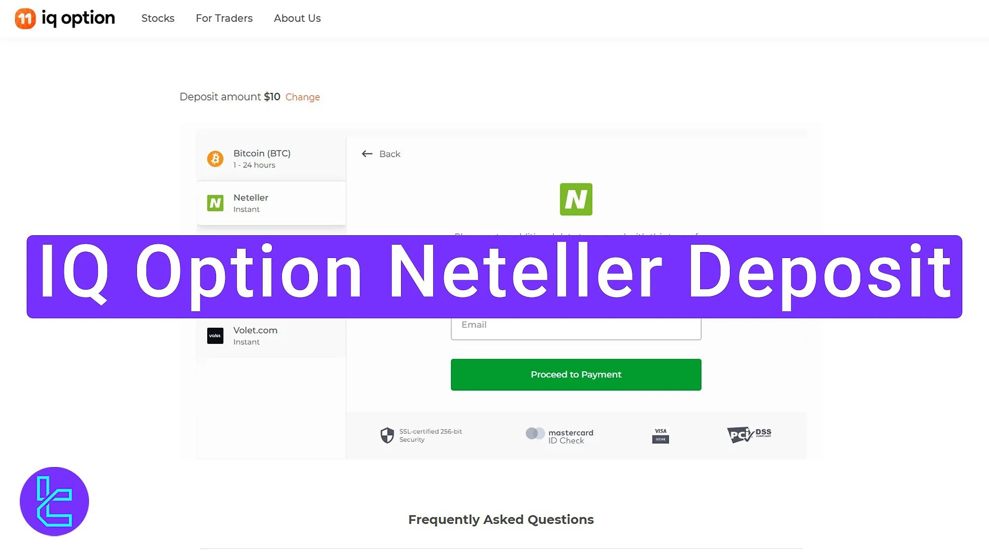 IQ Option Neteller Deposit 2026- $10 Minimum Amount