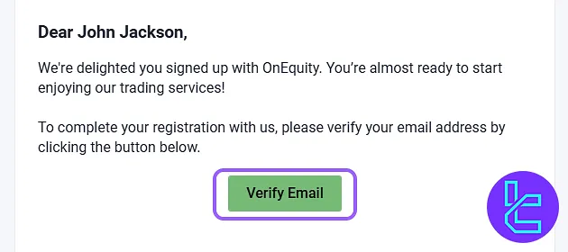OnEquity email verification
