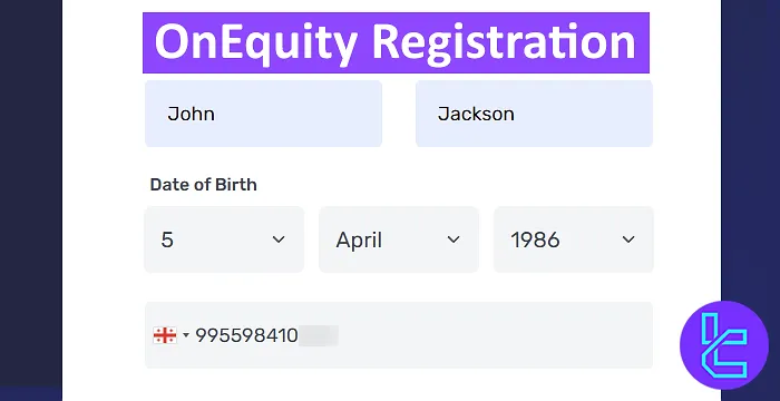 OnEquity signup process