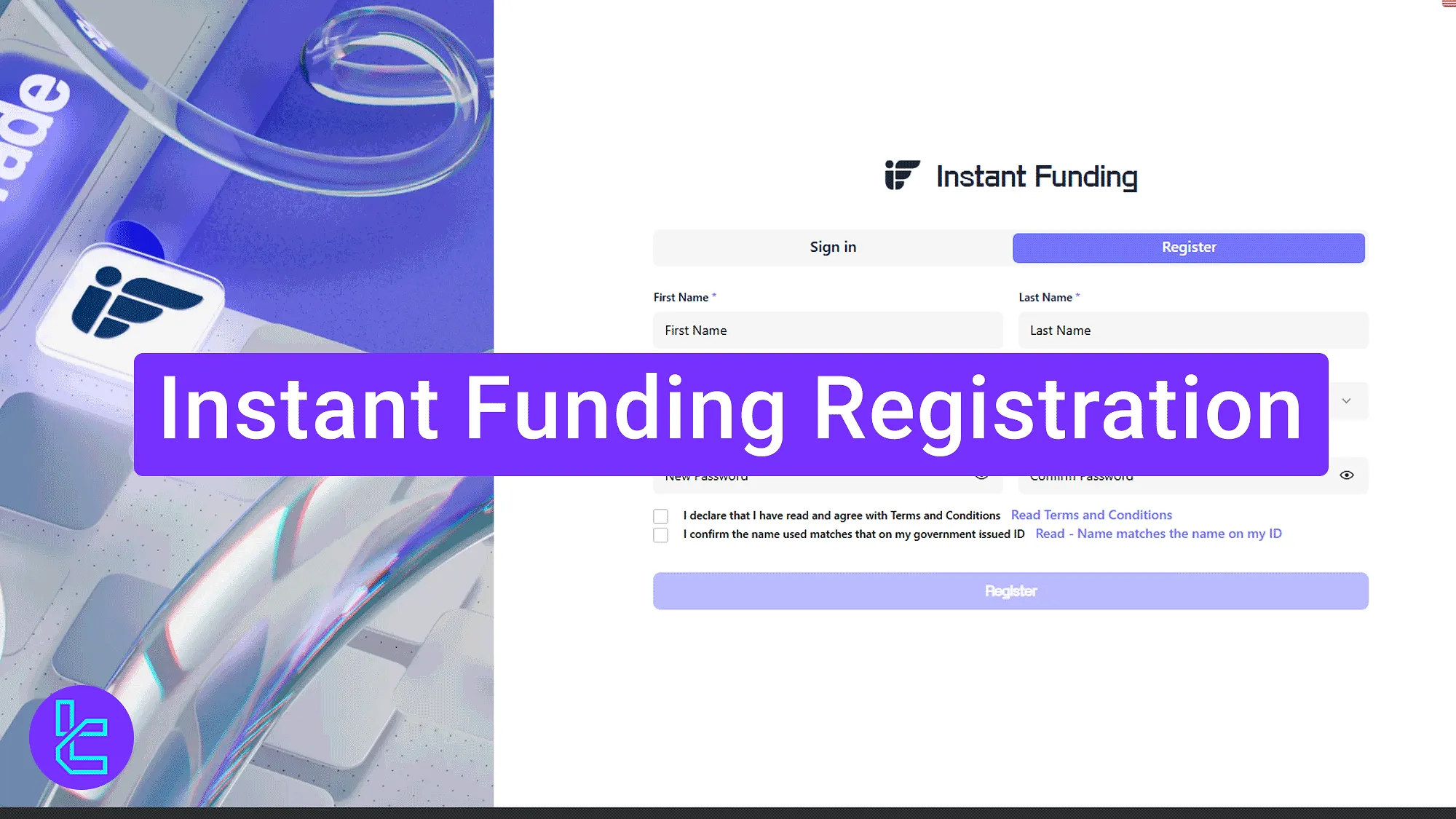 Instant Funding sign-up process tutorial