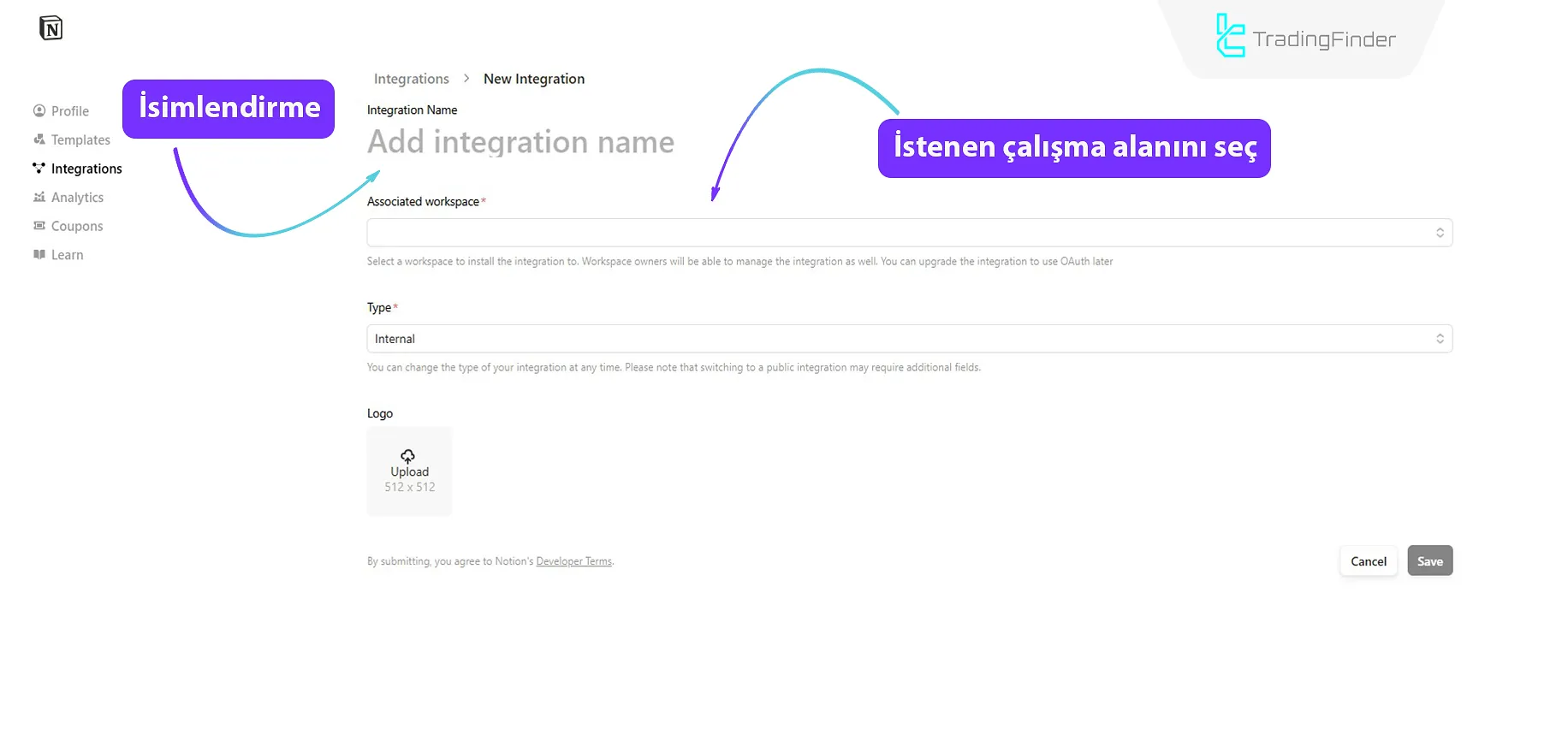 Entegrasyon oluşturma