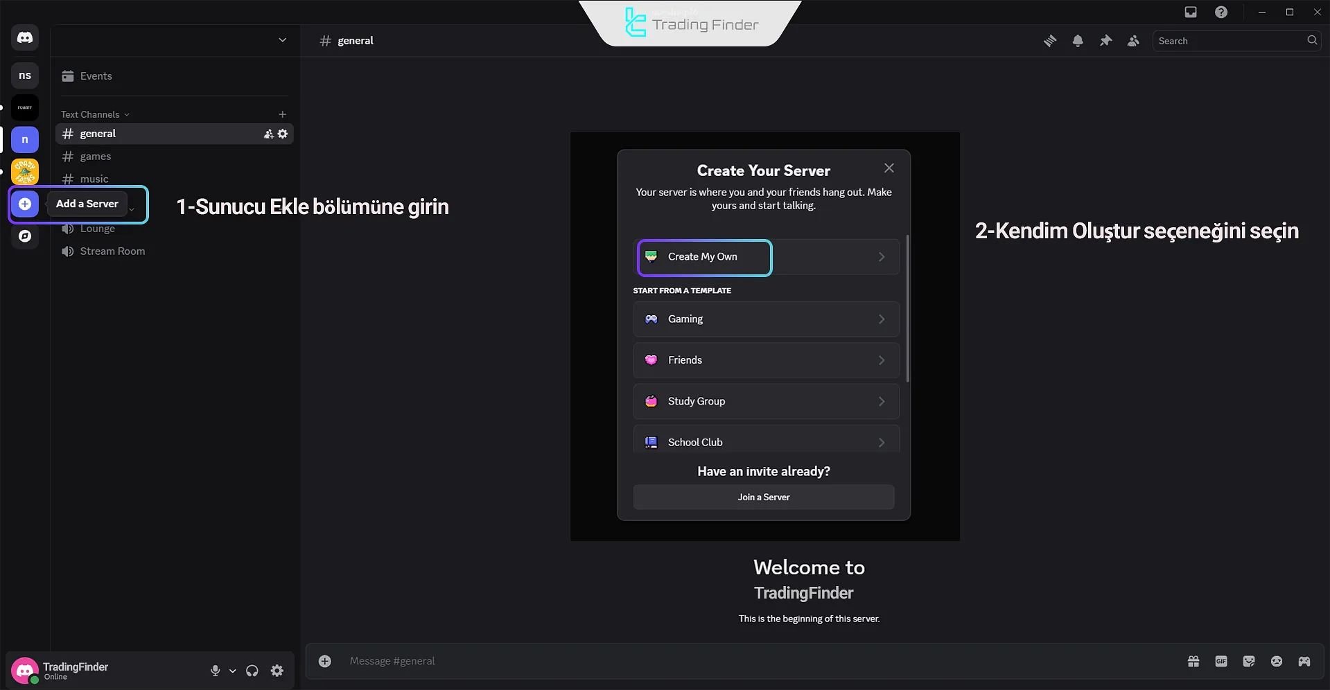 Discord Sinyal Gönderici EA MetaTrader 4’te hesap oluşturma
