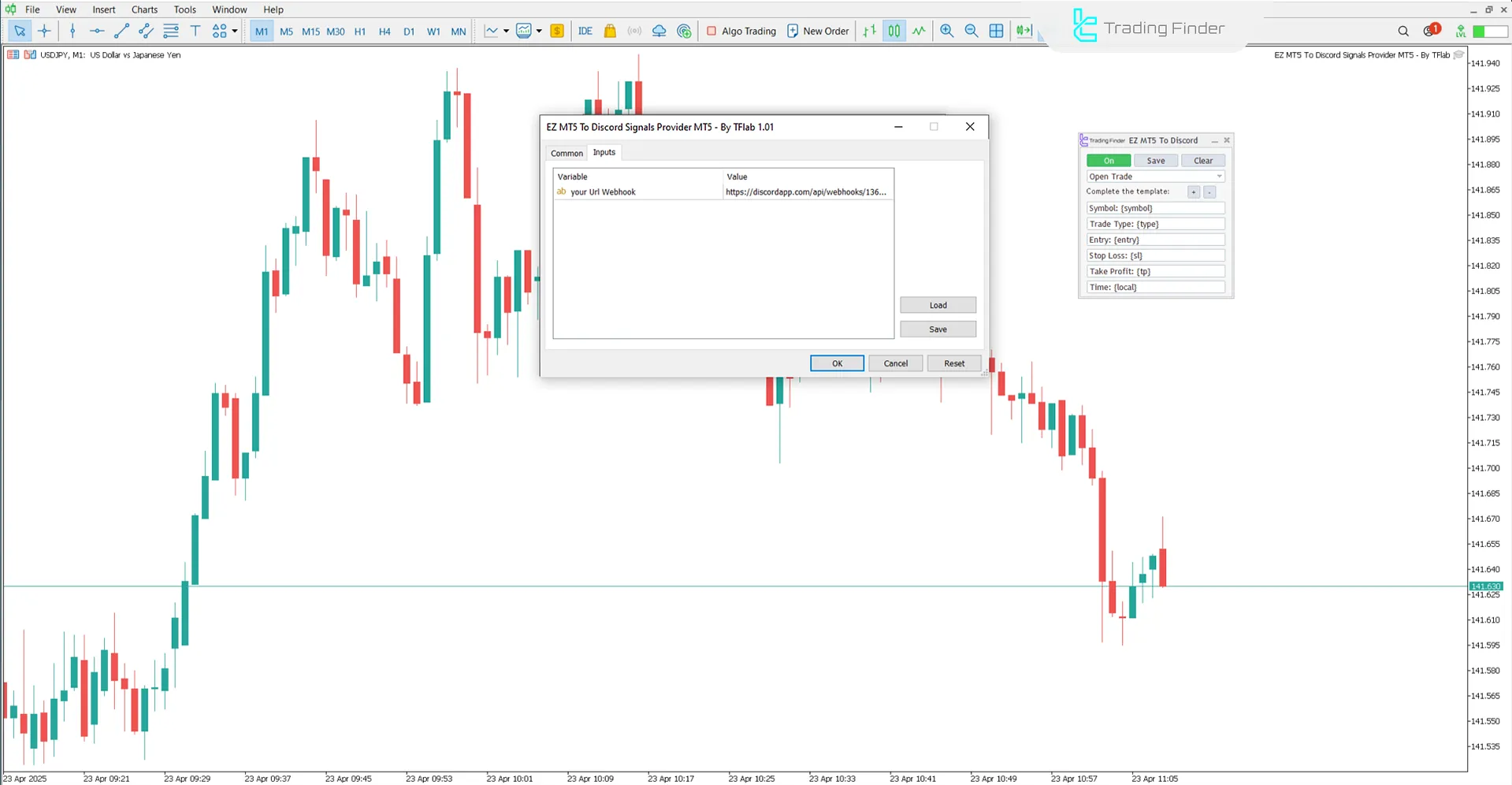 EZ To Discord Signals Provider ayarları