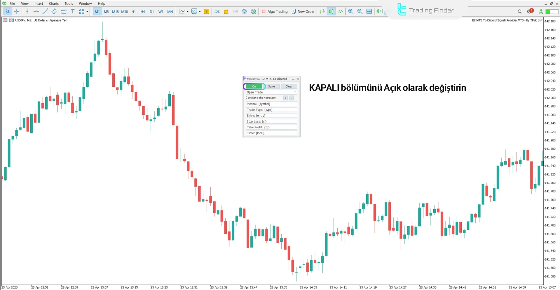 EZ To Discord Signals Provider’da MetaTrader 5 ile Discord bağlantısını etkinleştirme