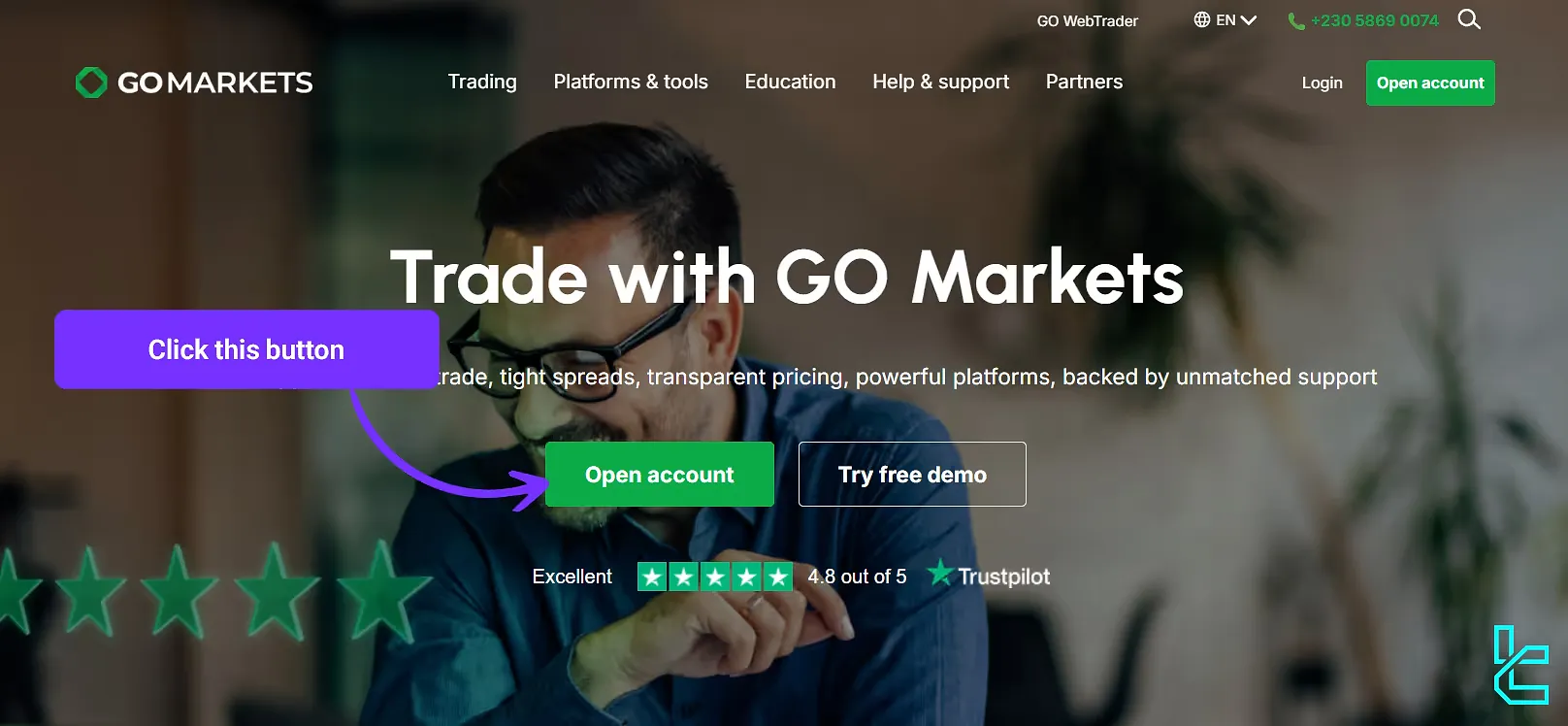 GO Markets open account