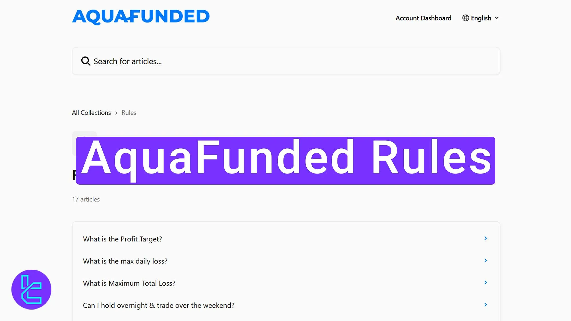 AquaFunded Rules