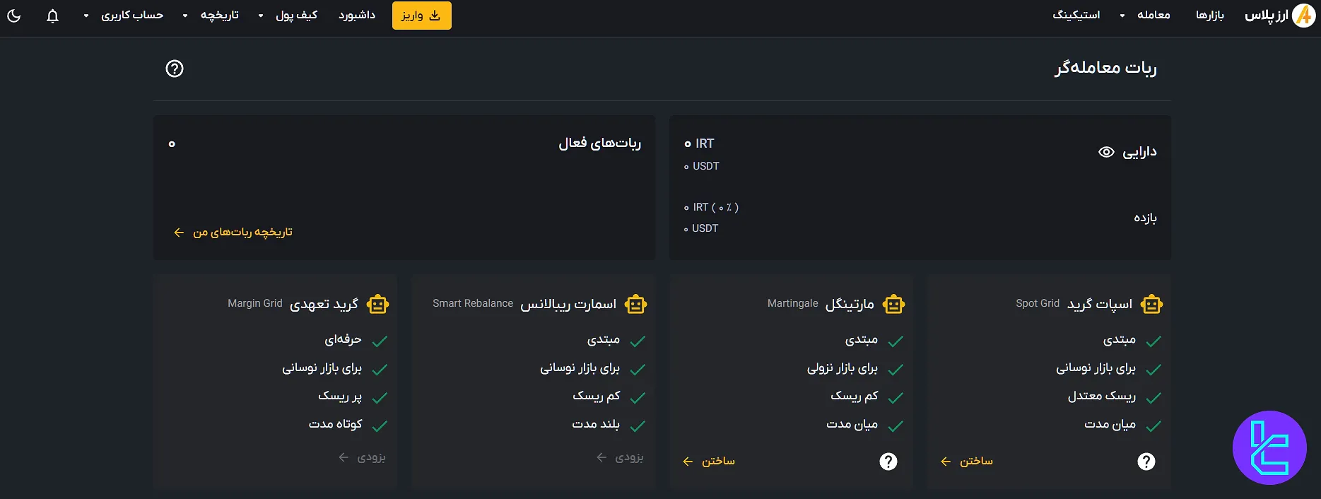 رباتهای معاملهگر صرافی ارز پلاس