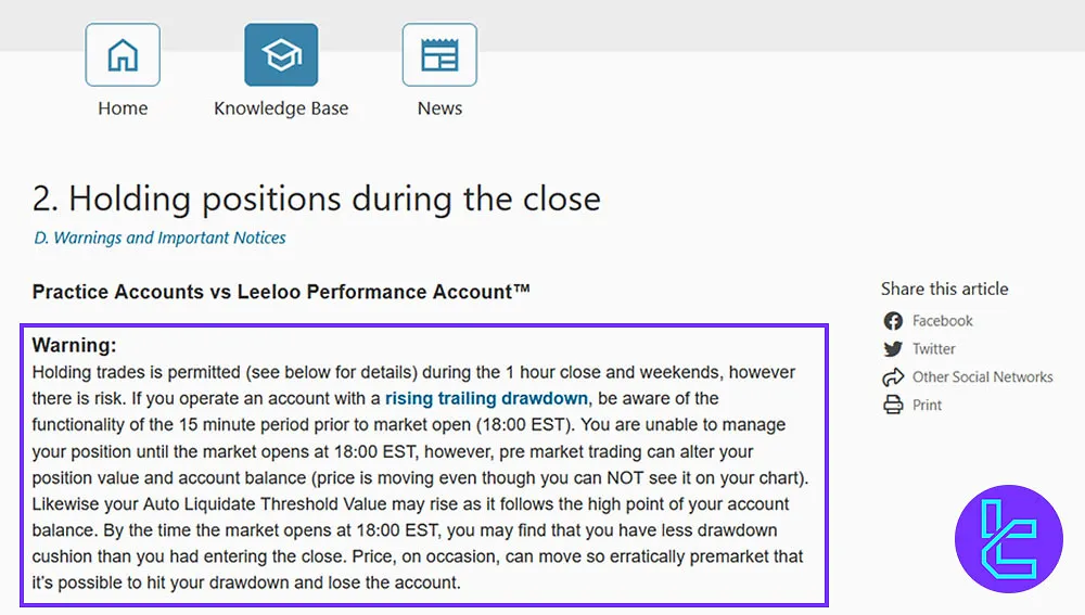 Leeloo Trading Position Holding Rules