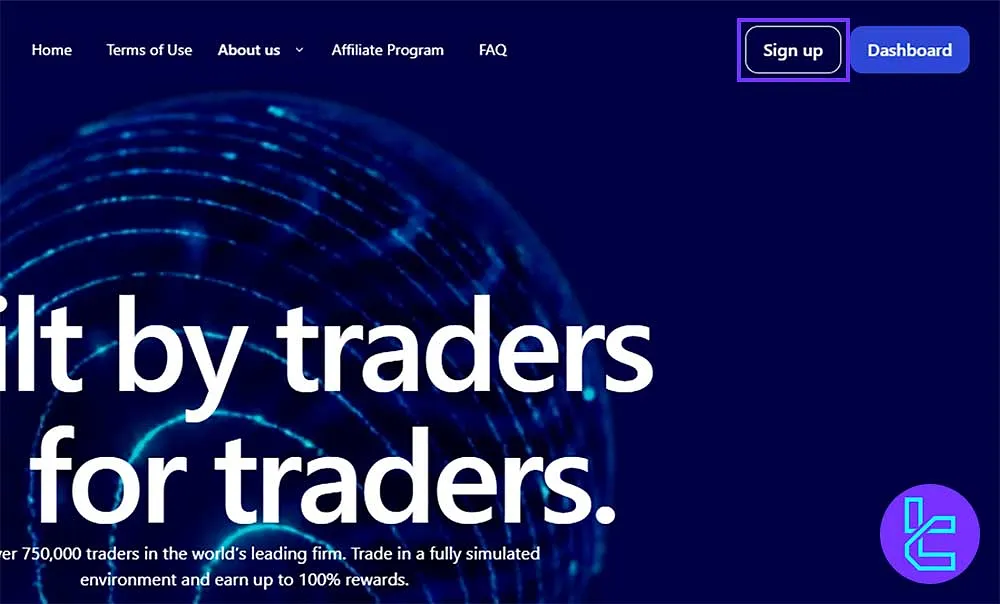 Accessing the FundingPips signup form