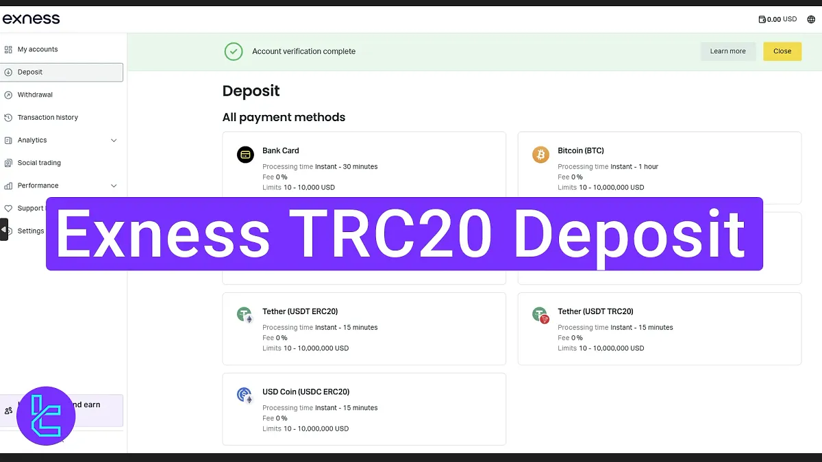 Exness TRC20 Deposit 2025 [3 Step Funding Process via Licensed Exchanges]