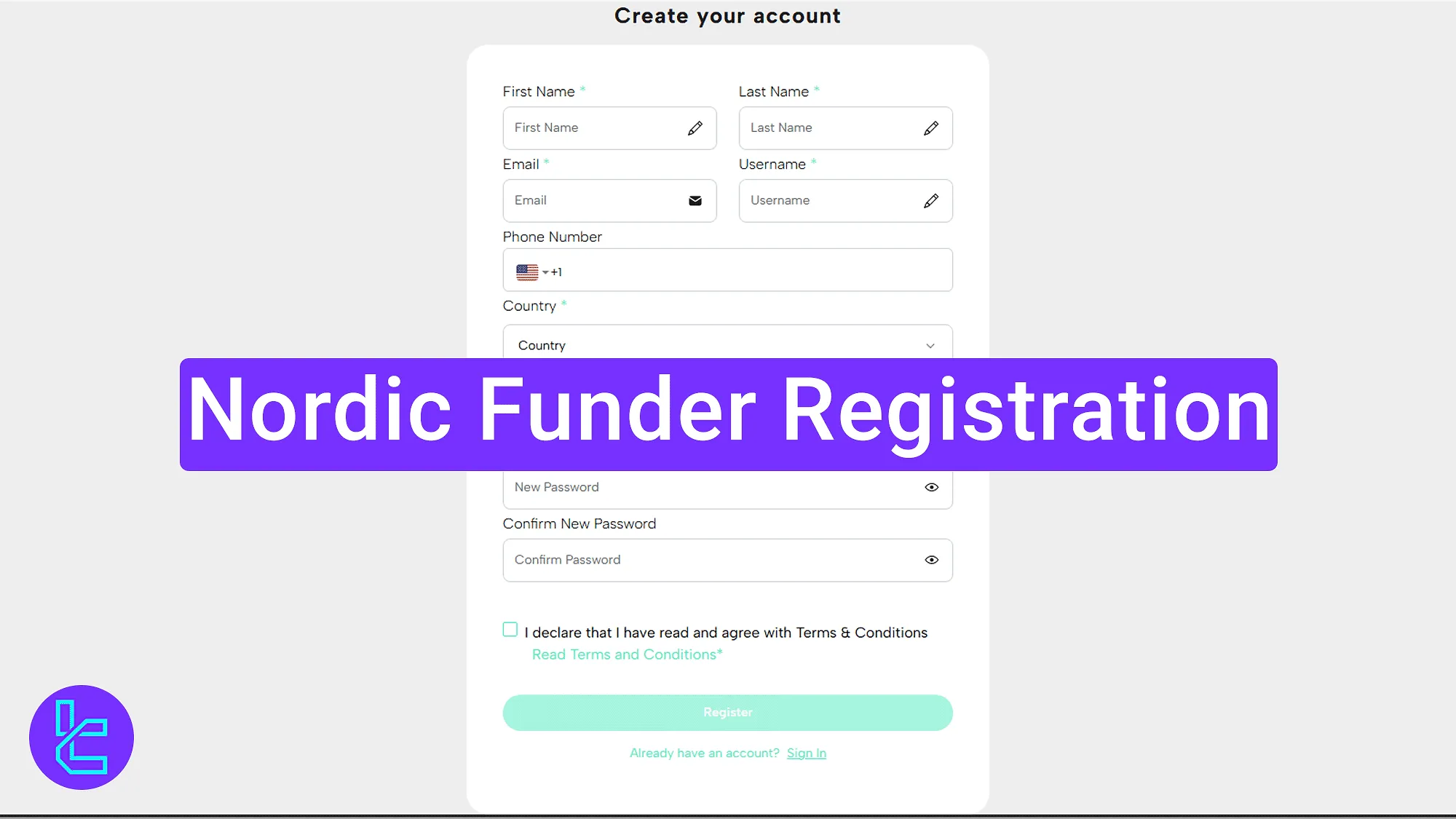 How to complete the Nordic Funder account setup process
