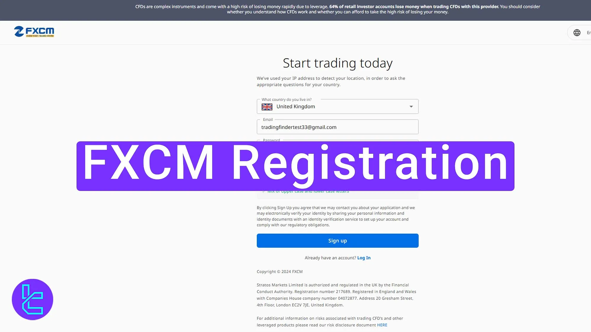 FXCM Registration