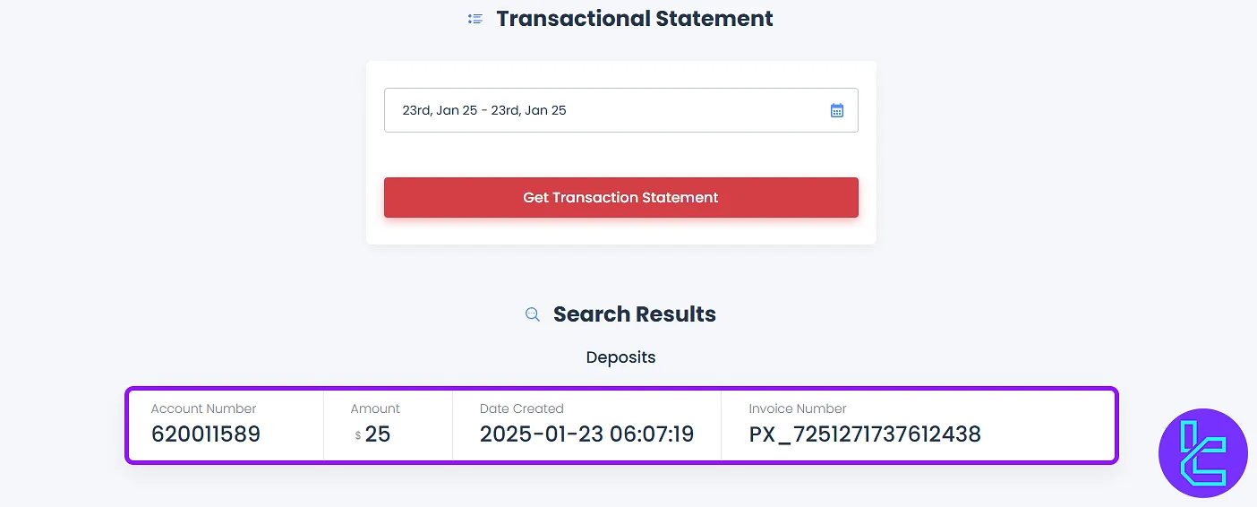 Transaction confirmation HYCM ERC20 pay in