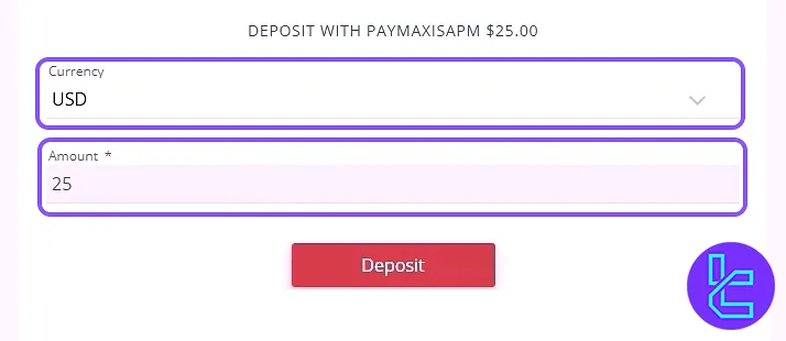 Enter desired USDT amount for HYCM ERC20 fund