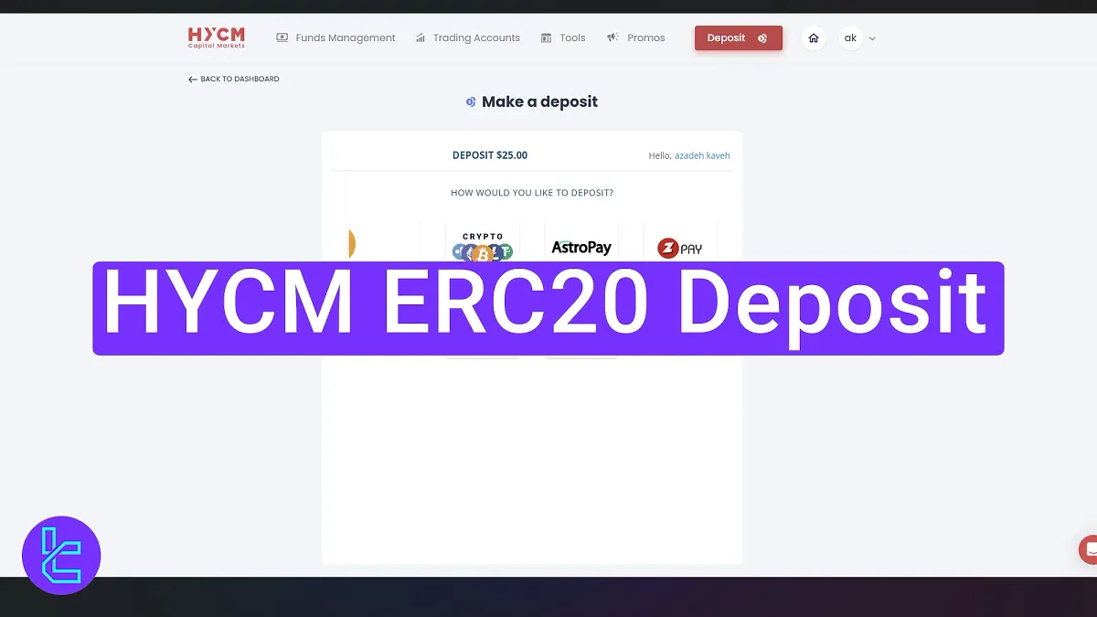 HYCM ERC20 Deposit 2025 [Fund in 5 Minutes, Minimum $19.99]