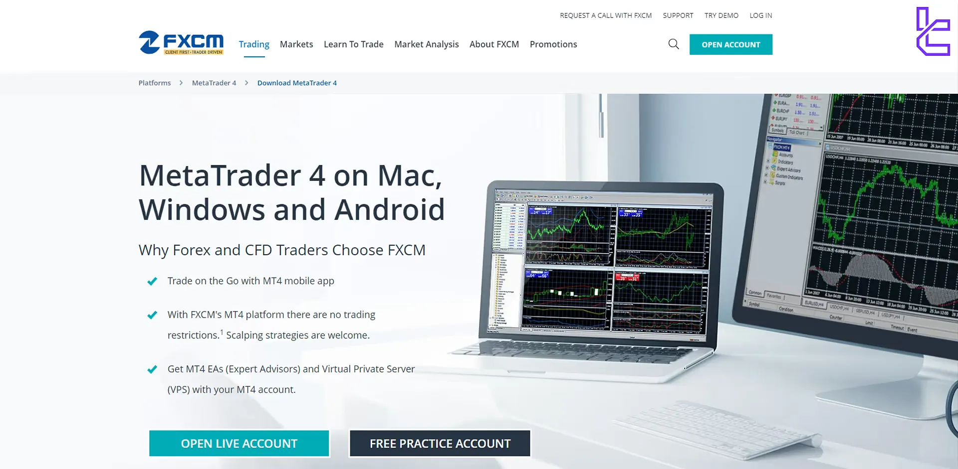 FXCM MetaTrader 4 Trading platform